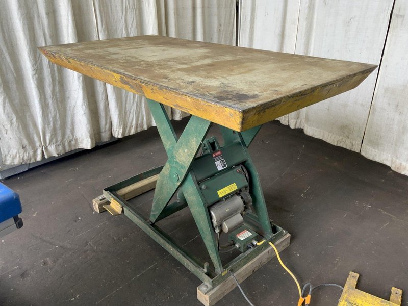 2000 LB 72" X 36" SOUTHWORTH HYDRAULIC SCISSOR LIFT TABLE: STOCK #81185