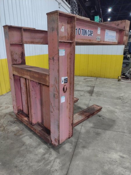 20,000 LBS / 10 TON X 60&quot; X 60&quot; BUSHMAN MODEL #901 PALLET LIFTER CRANE ATTACHMENT: STOCK #23641