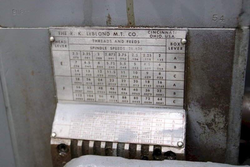16&quot; X 72&quot; LEBLOND ENGINE LATHE: STOCK #70706