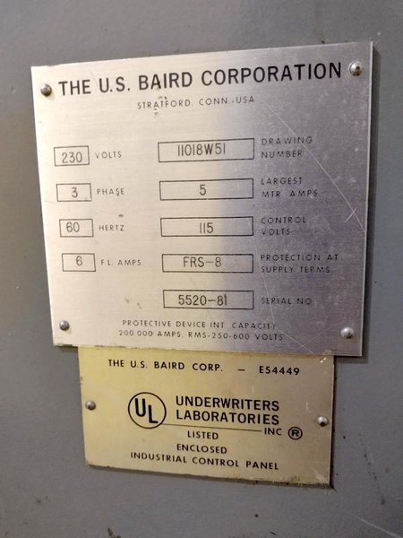 US BAIRD RWI FOURSLIDE. STOCK # 1109425