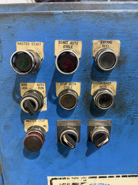 12,000 L B X 48” DALLAS MODEL #DPR-12000 X 48 RH MOTORIZED COIL REEL UNCOILER : YOBRO #24880