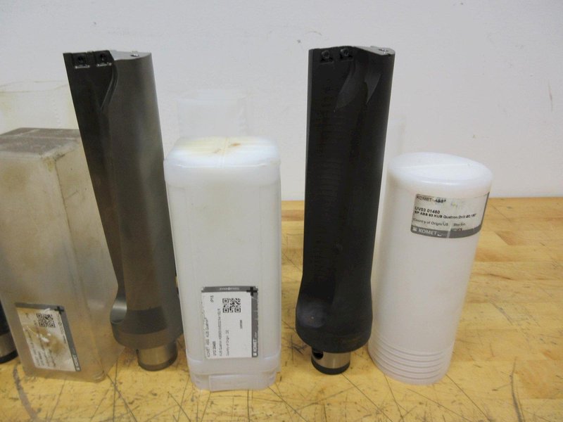 Komet ABS63 KUB Quatron Inserted Drill Bodies (6pcs), Diameters 1.937" - 2.15" ***New Unused***- Auction Item