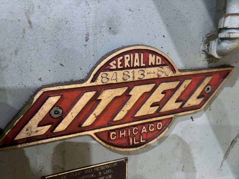 36” X .050” (12” X .080”) LITTELL HEAVY DUTY STRAIGHTENER WITH PEELER AND HOLD DOWN ARM: STOCK #21339