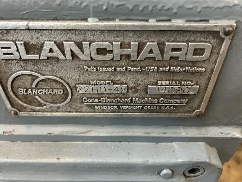 Blanchard #22HD-42, 42&quot; Geared Head Vertical Spindle Rotary Surface Grinder &quot;Certified&quot;, 1972