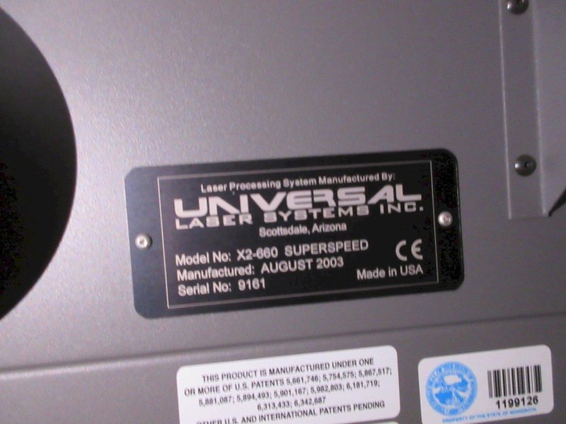 Universal Laser Systems SuperSpeed Multi-Beam Laser Engraving System Model X2-660- Auction Item