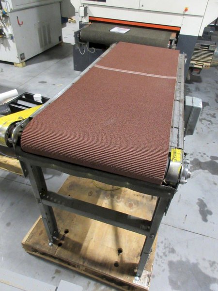 New London Engineering Adjustable Height, Motorized Conveyor Belt 24" x 72"- Auction Item