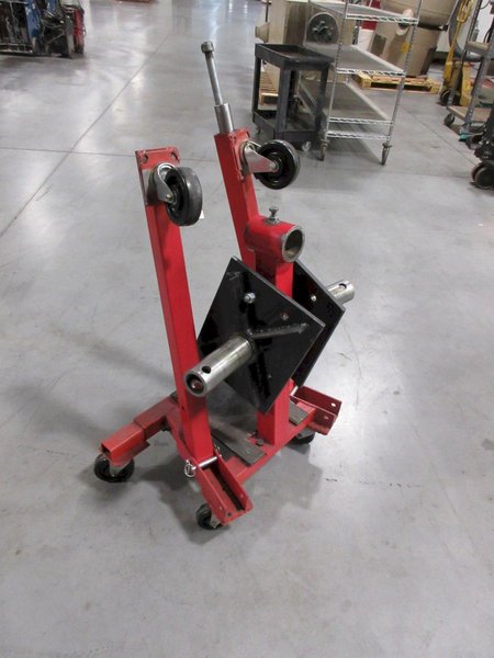 Pittsburgh 1 Ton Rolling Engine Stand Base, with Folding Legs and Engine Mount Plates- Auction Item