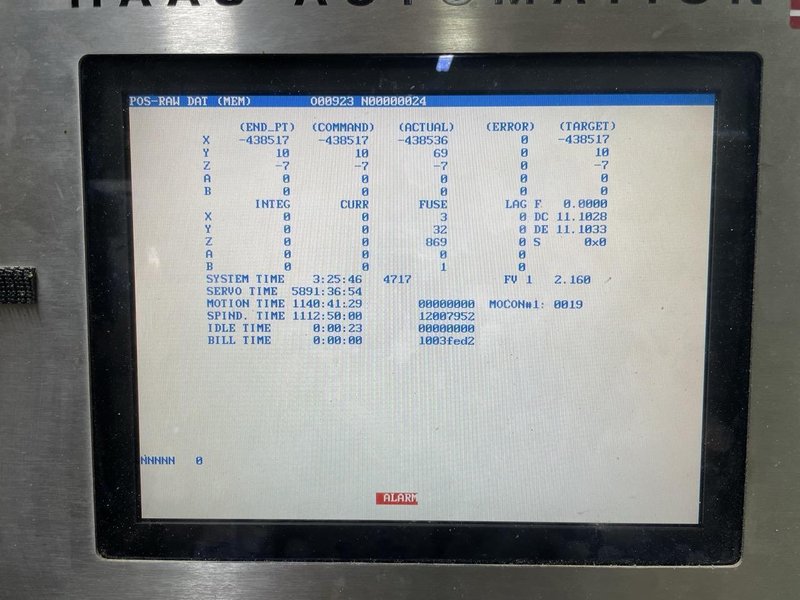 Haas VF-4SS VMC, 2005 – 12,000 RPM, Auger, Probes