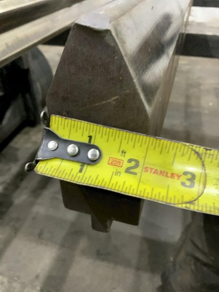 96" X 2" 90 DEGREE MALE PRESS BRAKE DIE: STOCK # 73077
