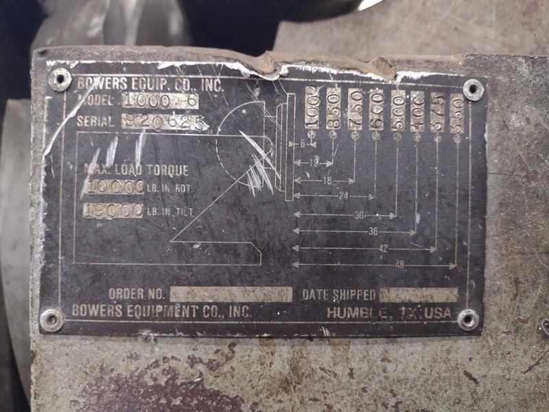 1,000 LBS BOWERS MODEL #1000-6 WELDING POSITIONER: YOBRO #24778