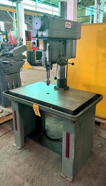 20&quot; Clausing Single Spindle Drill, V-Speed 150-2000 RPM, 24&quot; x 40&quot; Tbl., 3 MT, 1.5 HP