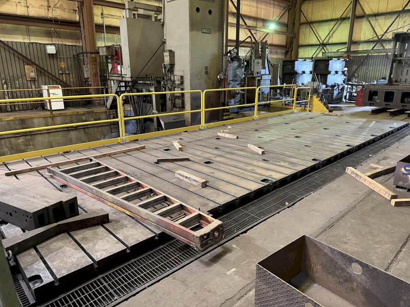 150" W X 420" L X 9" T GIDDINGS &amp; LEWIS T-SLOTTED FLOOR PLATE. STOCK # 0548926