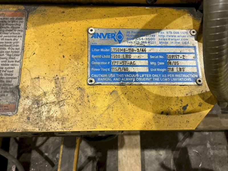 6-HEAD ANVER MODEL #VPF-57-AC VAC PACK VACUUM LIFTER: YOBRO #25750