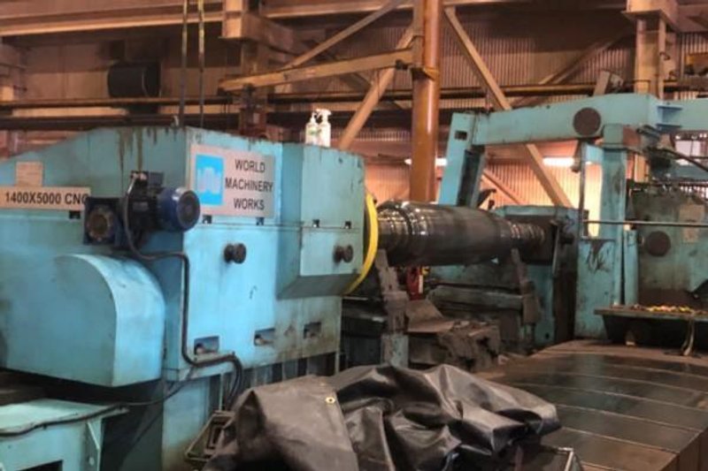 44" (1400mm) x 196.5 (5500mm) World Machinery Works RGC 1400x5000 CNC Roll Grinder