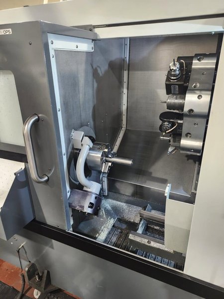 Haas ST-10Y Multi Axis CNC Lathe, 2017  – Chip Conveyor, Tailstock, C-Axis, Tool Presetter, Bar Feeder, Live Tooling