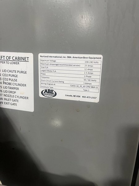 ABE LinCan35 Complete Servo Beverage Canning System, 2017