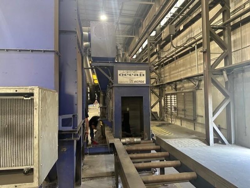 40&quot; AGTOS OCEAN MACHINERY PROFILE/PIPE SHOT BLAST MACHINE