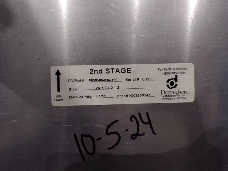 DONALDSON MODEL MHP2 MIST &amp; DUST COLLECTOR: YOBRO #25082