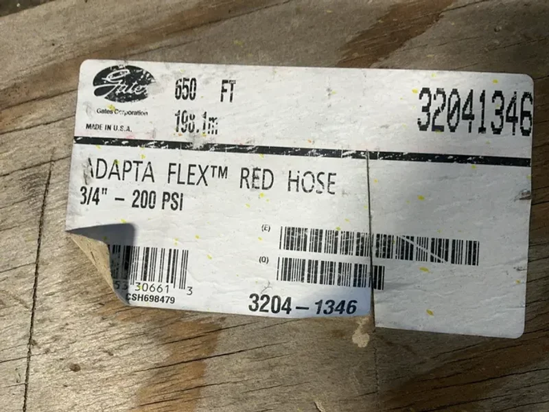 Gates 3/4”, 200 Psi, 650 Ft Adapta Flex Red Hose - 32041346