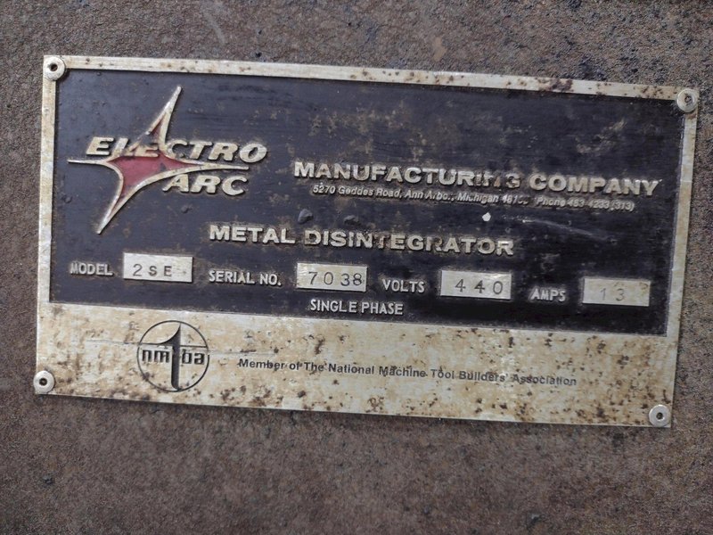 ELECTRO ARC MODEL #2SE TAP DISINTEGRATOR: STOCK 21838