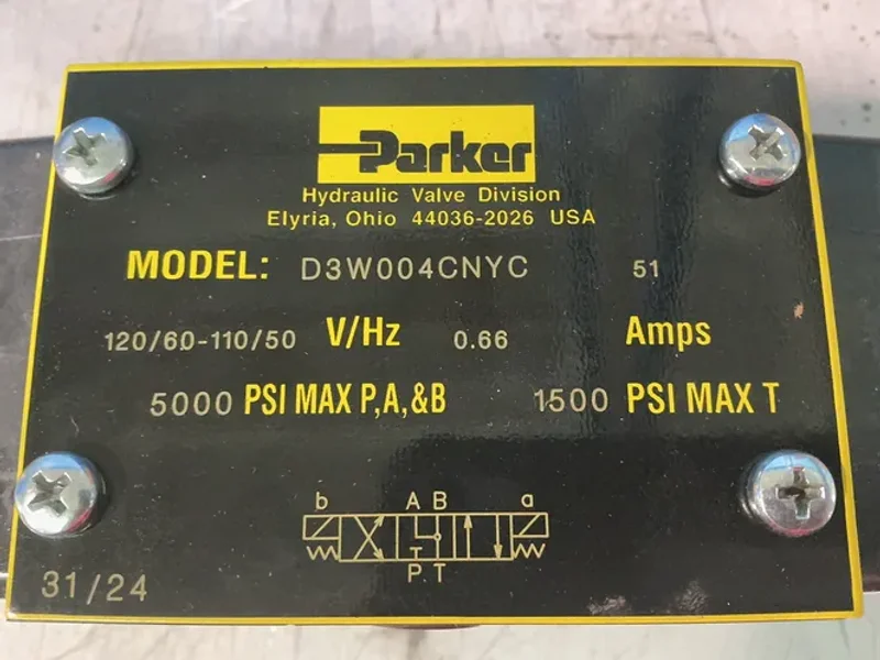 PARKER HYDRAULIC VALVE   -  D3W004CNYC