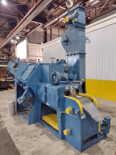 4 WHEEL X 18" VIKING MODEL #MP1809P CHAIN MESH BELT DE-FLASHING / SHOT BLAST MACHINE: STOCK #21636