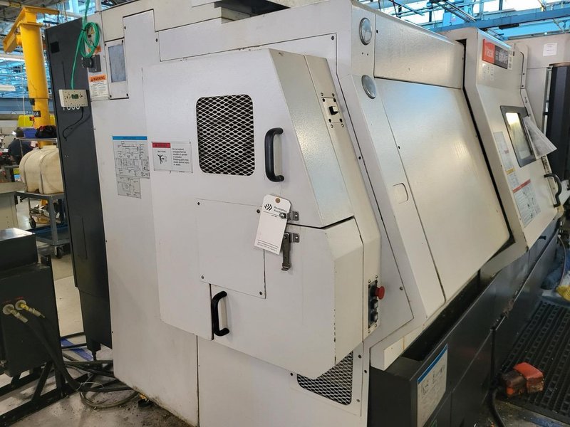 Mazak QTN 450-II CNC Turning Center 2006- Tool Setter, SMW Autoblok 19″ Chuck , 24 Station, Chip Conveyor