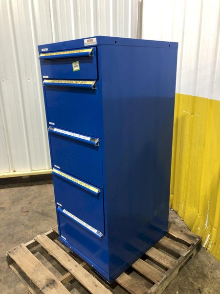 5 DRAWER EQUIPTO 22" X 28" X 59" TOOL STORAGE CABINET: STOCK #16629