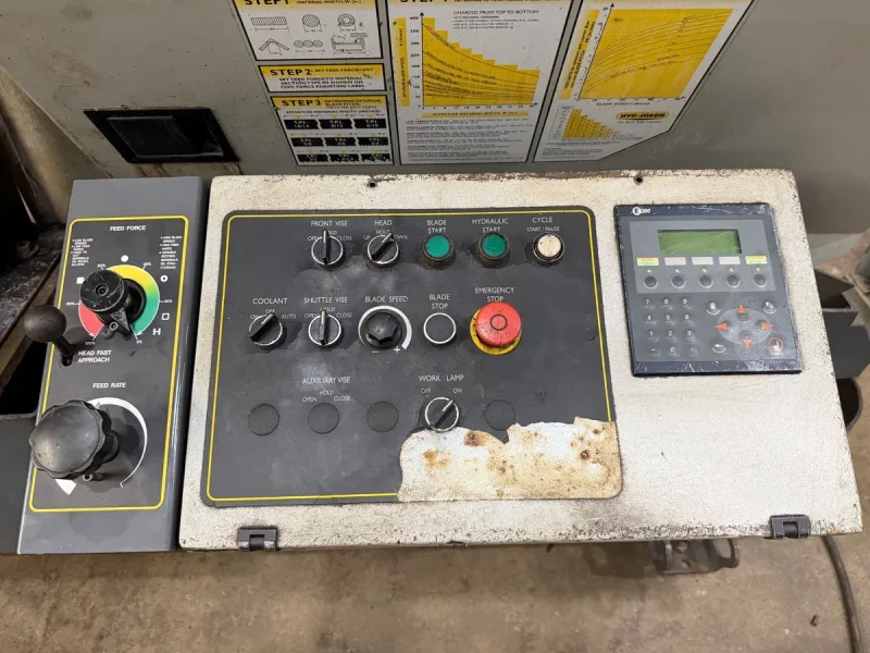 Used 2006 Hyd-Mech 22" x 22" automatic dual column horizontal bandsaw model H-22A