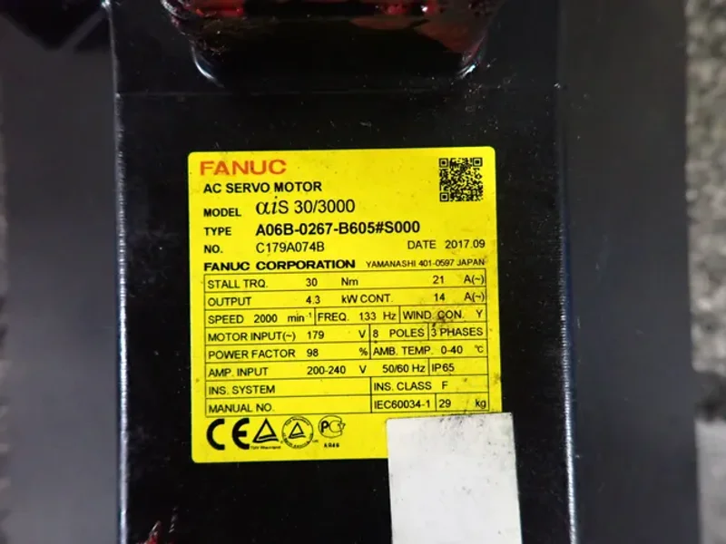 Fanuc  4.3 Kw Servo Motor  - A30/3000 / A06b-0267-b605