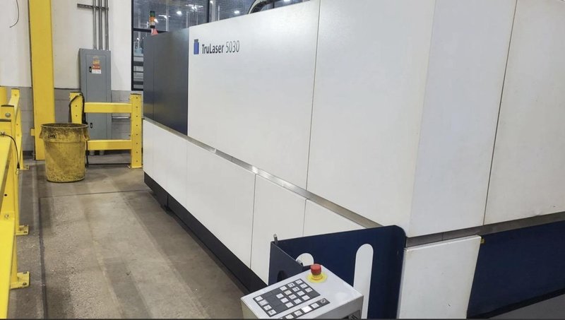 8000 Watt Trumpf TruLaser 5030 fiber, 2016 – REFURBISHED, 10,700 beam on hours – TruDisk 8001