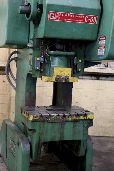 60 TON BLISS BACKGEARED OBI PRESS: STOCK #71636