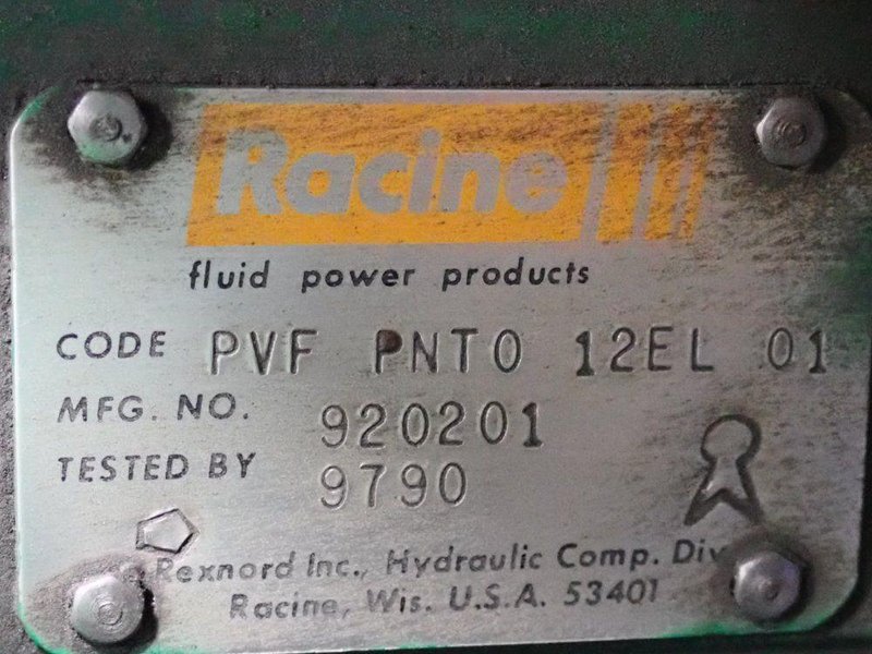 RACINE 5 HP HYDRAULIC UNIT  -  PVF PNTO 12EL 01