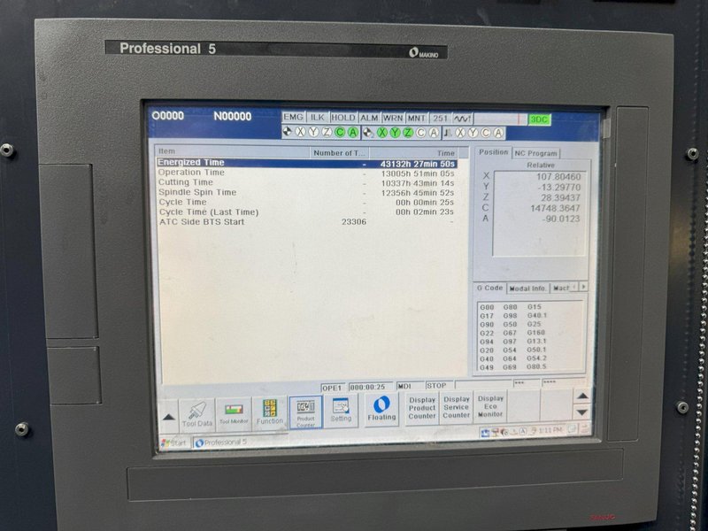 MAKINO MAG3EX 5 Axis HMC