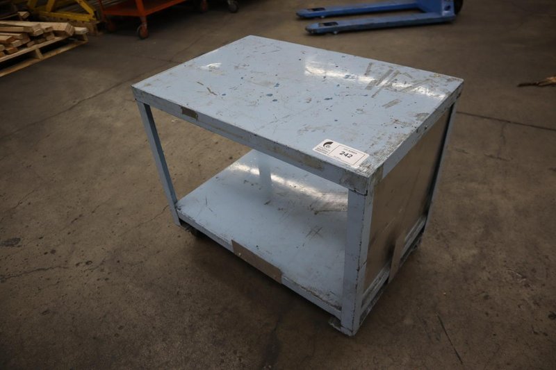 Metal Cart w Lower Shelf on Casters- Auction Item