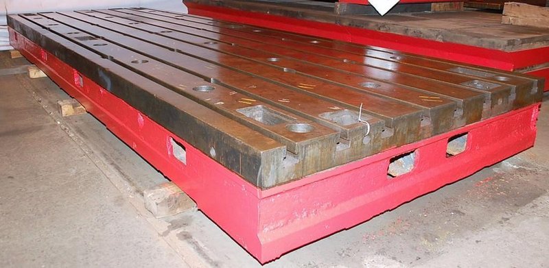 Floor Plate, T-Slotted Floor Plates 78&quot; x 236&quot; x 16.53&quot; Cast Iron