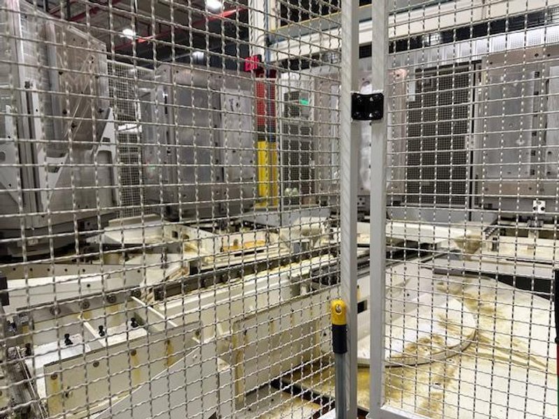 OKUMA MB8000H CNC HMC, 2017, equipped with OSP P300M CNC Ctrl., 12 pallets, 12,000 RPM, and robust automation features including 12 pallet cell configuration, shower coolant and Renishaw tool breakage detection and Renishaw Part Probe, 50 HP, New 2017