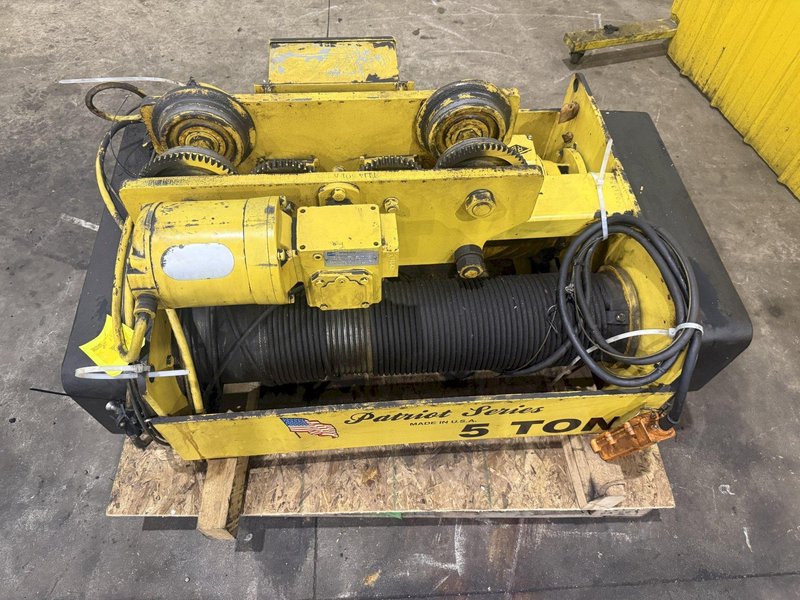 5 TON YALE PATRIOT SERIES 2000 UNDERHUNG CRANE HOIST WITH POWER TROLLEY : YOBRO #25281