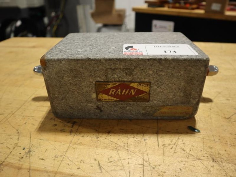 Rahn Granite Inspection Block w Handles 9" x 5.57" x 4"High- Auction Item