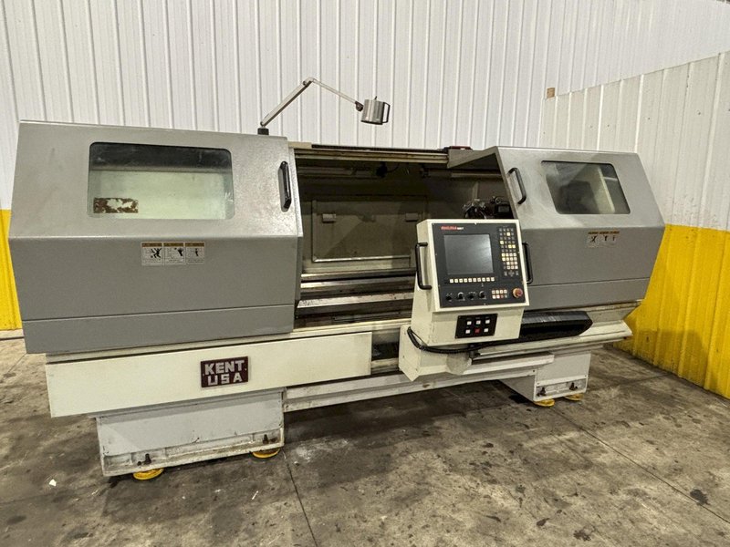 26&quot; X 60&quot; KENT MODEL #CKE2660 CNC LATHE W/ TURRET, NEW 2009, ANILAM 4200T CONTROL: STOCK #23751