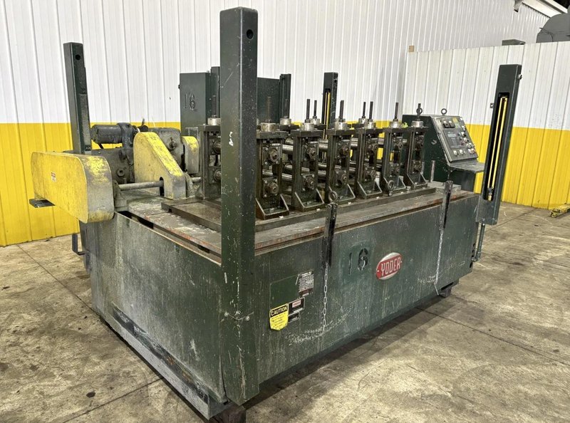 6 STAND X 2" YODER Q-150 U JOINT DRIVE-RAFTED ROLLFORMER, W/ 7 RAFTS &amp; 42 STANDS. STOCK # 0771226