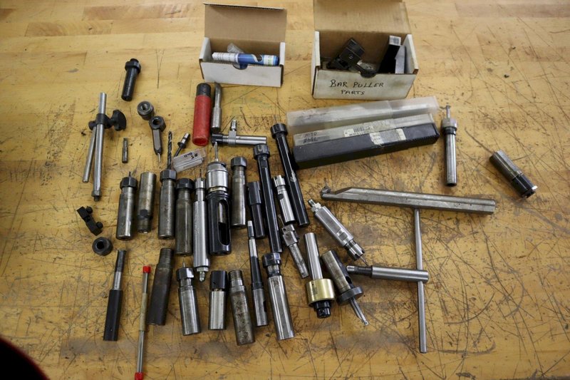 Lathe Tooling, Assorted, Collet Holders, Bar Puller Parts, Chuck Key, Boring Bar and More- Auction Item