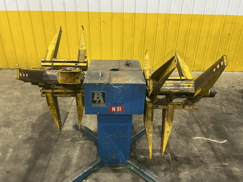 2,800 LB X 12" PA INDUSTRIES MODEL #DSRA-2800 DOUBLE END UNCOILER COIL REEL: YOBRO #26132