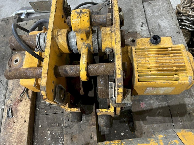 10,000 LB (5 TON) HARRINGTON MOTORIZED CHAIN HOIST W/ POWER TROLLEY: STOCK #19956