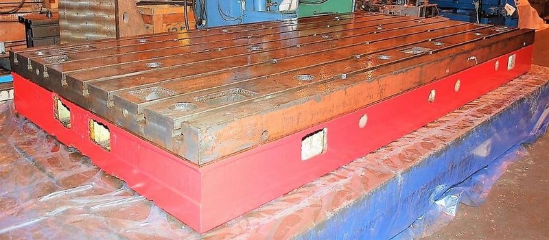 T-Slotted Floor Plate 78 x 169.5&quot; Cast Iron