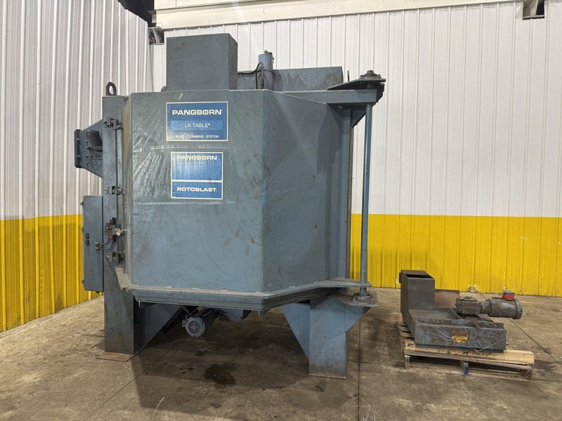 72” PANGBORN MODEL #6LK-7 ROTARY TABLE SHOT BLAST MACHINE, ONLY 962 HOURS: YOBRO #25200