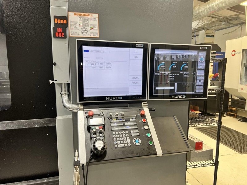 Hurco VMX60-SRTi 5 Axis VMC, 2024 – CTS, Mist Collector, Tooling, Low Hours