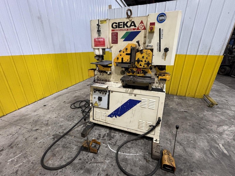 55 TON GEKA MODEL #55/A HYDRACROP HYDRUALIC IRONWORKER: STOCK #23215