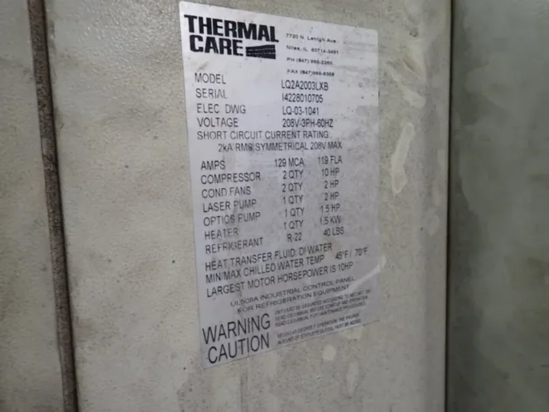 Thermal Care  10 Hp Chiller  - L02a2003lxb