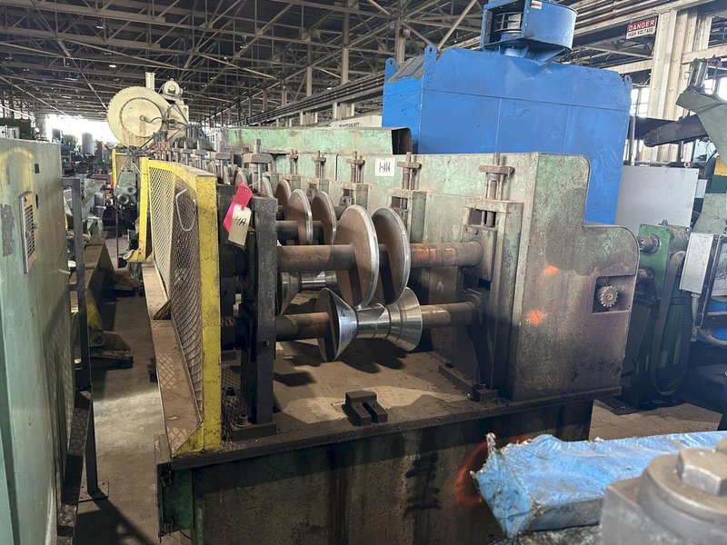 20 STAND x 2.5&quot; x 30&quot; PEARSON ROLLFORMER, TOOLED FOR RAKE &amp; GUTTER: STOCK 16970